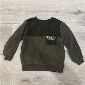 Olive Green Sweatshirt with Pocket 2-4T
